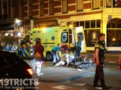 Dronken fietser rijdt door rood en wordt geschept Javastraat Den Haag