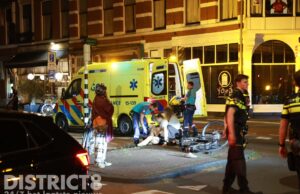 Dronken fietser rijdt door rood en wordt geschept Javastraat Den Haag