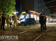 Gewonde na aanrijding tussen tram en personenauto Bezuidenhoutseweg Den Haag
