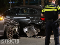 Bestuurder aangehouden na botsing met geparkeerde auto Van Alkemadelaan Den Haag
