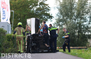 Brommobiel kantelt na eenzijdig ongeval op fietspad Prinses Beatrixlaan Delft