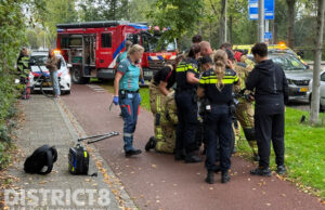 Jongen met been bekneld in achterwiel van skinnybike Buitenhofdreef Delft