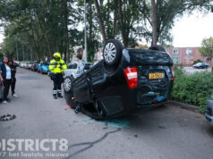 Auto slaat over de kop intrappen verkeerd pedaal Forellendaal Den Haag