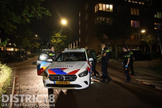 Grote politieachtervolging door Den Haag en Rijswijk; bestuurder aangehouden Karel Doormanlaan Rijswijk