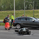 Motorrijder gewond bij aanrijding A12 Zoetermeer