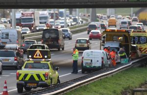 Aanrijding op de A4 nabij Rijswijk