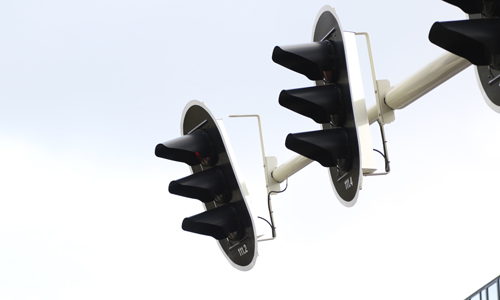 5 oktober Verkeerslicht los gewaaid door harde wind Treubstraat Rijswijk