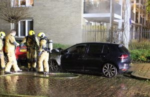Auto total-loss door autobrand Ir. H.H van Kollaan Rijswijk