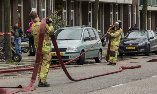 28 februari Flinke brand in woning Schiedam