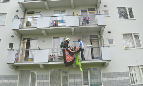 17 april Keukenbrand Anna van Burenhof Leiden