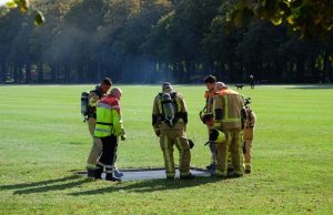 Brandje in/bij parkeergarage onder het Malieveld in Den Haag
