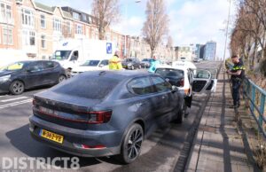 Kop-staart botsing op Schenkviaduct in Den Haag