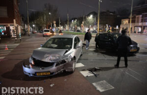 Tramverkeer gestremd na flinke botsing Koningin Emmakade Den Haag