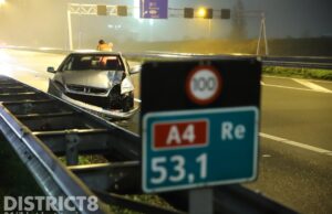 Dronken automobilist aangehouden bij ongeval A4 Den Hoorn