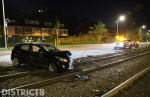 Ravage na eenzijdig ongeval Hofzichtlaan Den Haag