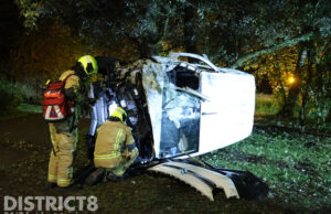 Dronken automobilist crasht na vlucht voor politie Oudeweg Nootdorp