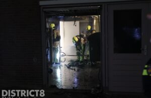 Melding van brandgerucht blijkt brand in opslag van flatgebouw Elzendreef Voorburg