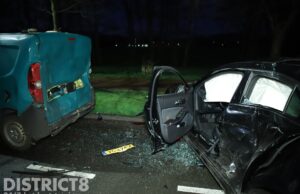 Ravage na eenzijdig ongeval: vijf auto’s beschadigd Bezuidenhoutseweg Den Haag