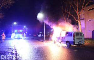 Geparkeerd busje doelwit van brandstichting Beethovenlaan Delft