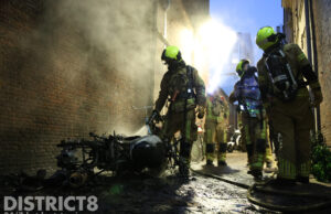 Schade aan woning na motorbrand Smitsteeg Delft