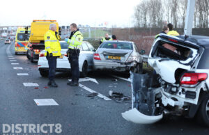 Drie auto’s betrokken bij ongeval A13 Den Haag