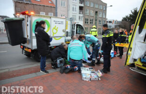 Tiener op fat-bike zwaargewond na aanrijding met vuilniswagentje Zuidwal Delft
