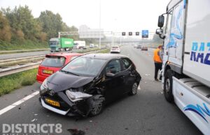 Ruim anderhalf uur vertraging na aanrijding met vrachtwagen A4 Rijswijk
