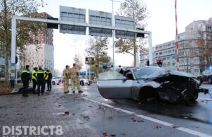 Flinke ravage na eenzijdig ongeval Europaweg Zoetermeer