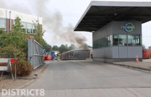 Grote bouwcontainer in brand op terrein Renewi Radonstraat Zoetermeer