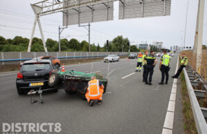Flinke file door geschaarde aanhanger A12 Voorburg