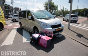 Flitsbezorger op fatbike gewond na aanrijding met busje Kranenburgweg Den Haag