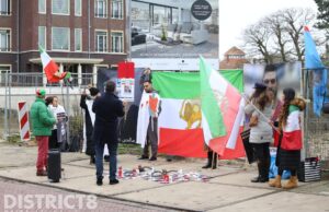 Demonstratie tegen dictatuur in Iran Duinweg Den Haag