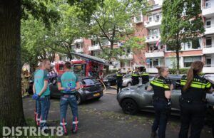 Meerdere woningen in portiekflat ontruimd na brand in kelderbox Karel Doormanlaan Rijswijk