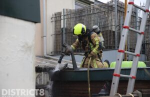 Woning vol rook na brand in achtertuin Bloemenstraat Poeldijk