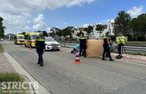 Fietser ernstig gewond bij aanrijding tegen afzethek Jan Thijssenweg Den Haag