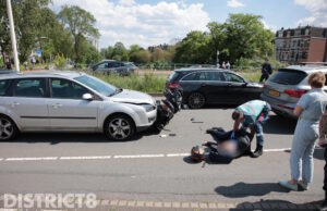 Scooterrijder gewond bij kop-staartbotsing Groot Hertoginnelaan Den Haag