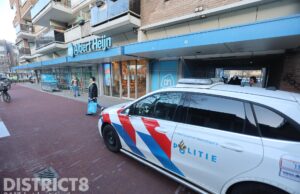 Melding van overval op Albert Heijn aan de Hildo Kroplaan Den Haag