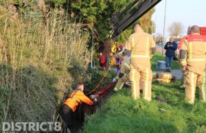 Brandweer redt pony uit het water Schimmelpennick van der Oyeweg Delfgauw
