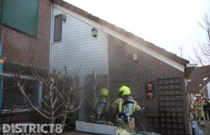 Felle brand zorgt voor flinke schade in berging van woning Leeuwerik Kwintsheul