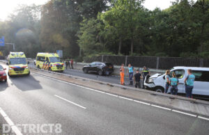 N44 volledig afgesloten richting Den Haag door ongeval N44 Wassenaar