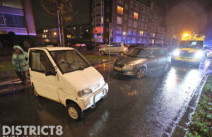 Canta belandde op zijn zijkant en omstanders schoten te hulp Groen van Prinstererlaan in Den Haag