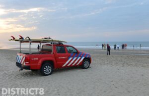 Hulpdiensten rukken uit voor mogelijke zwemmer in de problemen Strand Zuid Den Haag