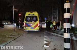 Bestuurder gewond bij aanrijding scooter en busje Erasmusweg Den Haag