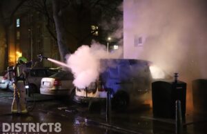 Bestelbus voor de tweede keer in brand gestoken Haveltestraat Den Haag