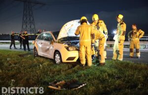 Flinke ravage na ongeval op de N222 Westlandroute Wateringen