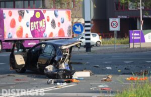 Bizar ongeluk op de kruising Veilingroute Honselersdijk