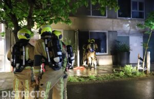 Brand in ruimte voor scootmobielen zorginstelling Erasmusplein in Den Haag