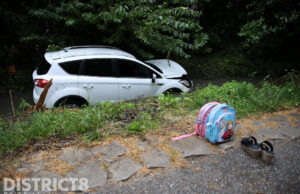 Moeder en dochter eindigen met auto in sloot; moeder aangehouden Noord-Lierweg De Lier
