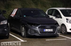 Voertuig gestript van autolampen Zwarte Pad Scheveningen