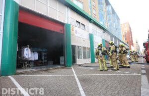 Wasmachine in brand bij Textielreiniging’s bedrijf Loosduinseweg Den Haag